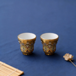 Hand-Painted Gilded Ceramic Tea Cups Gift Box.Main.3