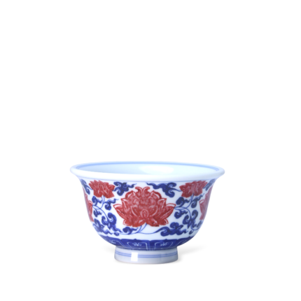 Peony Blue and White Porcelain Tea Cup Set_Main01