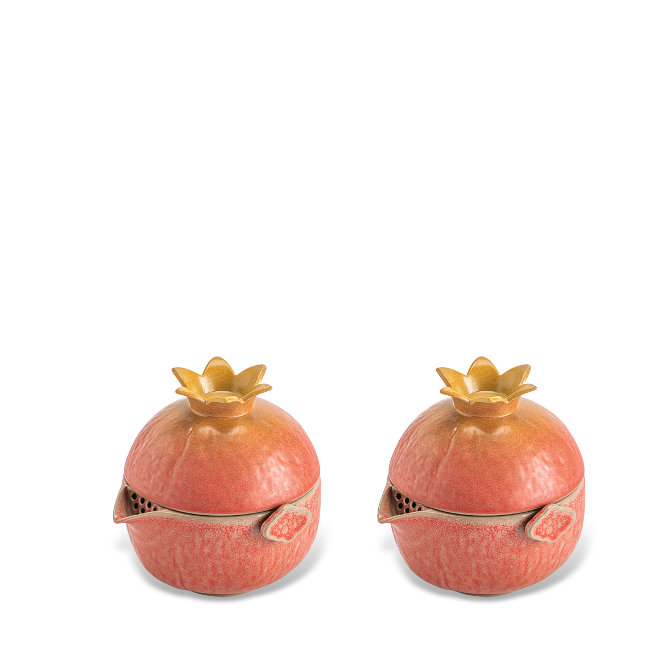 Portable Pomegranate Tea Set