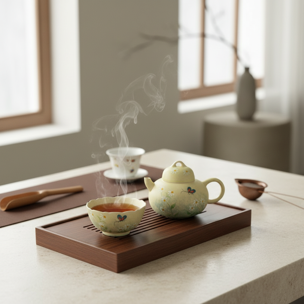 Daisy Ceramic Tea Pot Set3