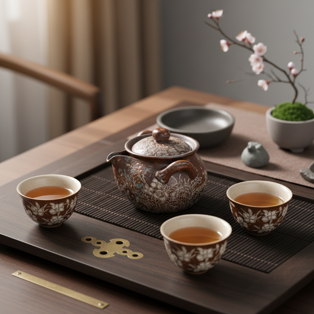 Elegant Floral Silver Tea Pot3