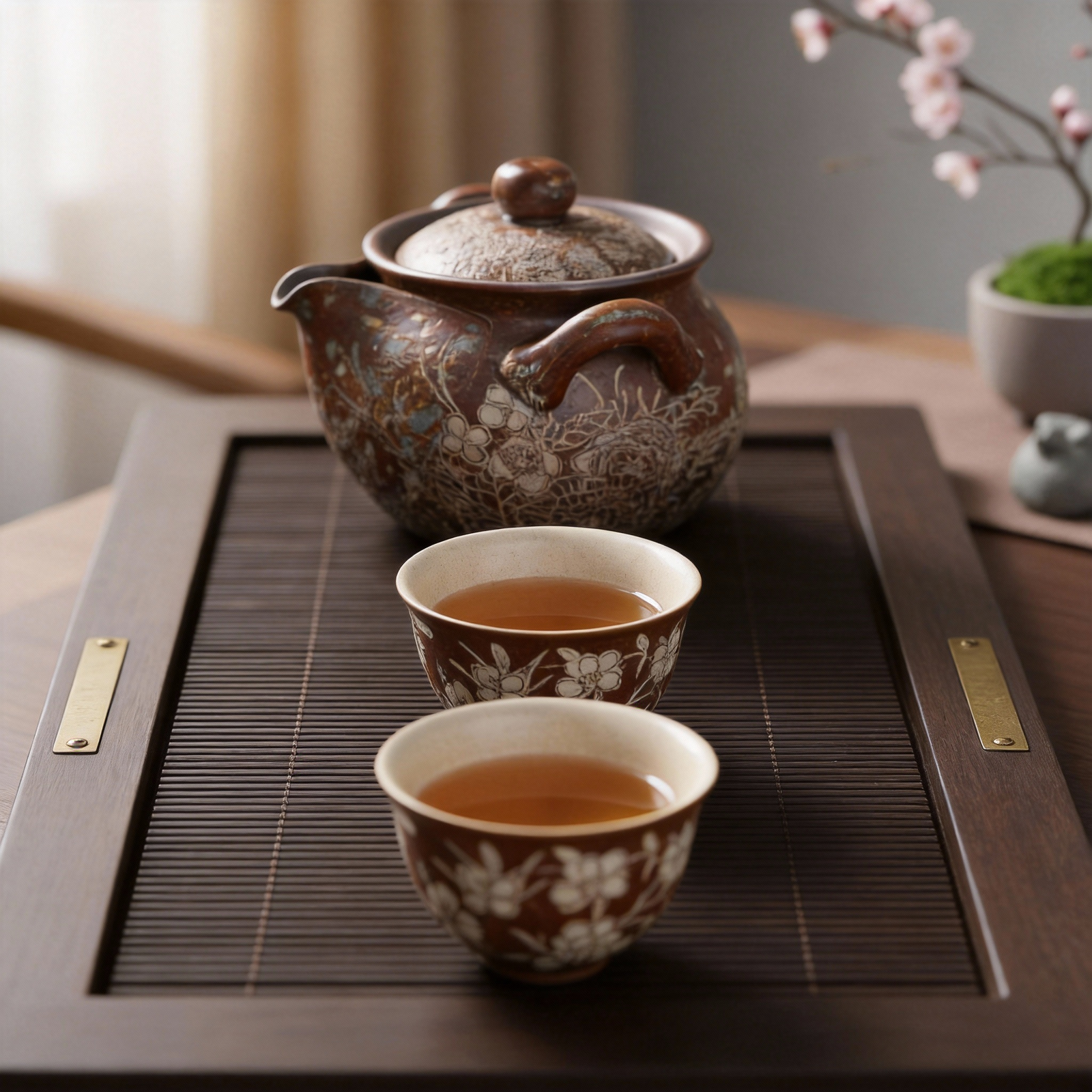 Elegant Floral Silver Tea Pot4