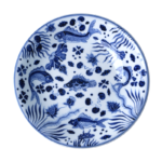 Fish and Aquatic Pattern Blue and White Gaiwan_Ring01