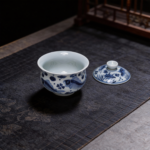 Fish and Aquatic Pattern Blue and White Gaiwan_Ring05