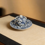 Fish and Aquatic Pattern Blue and White Gaiwan_Ring06