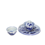 Fish & Plant Blue and White Tea Cup Set_Ring05