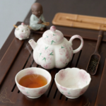 Hand-Painted Ceramic Rose Tea Pot Set5
