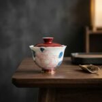 Hand painted Peony flower Gaiwan_Ring02