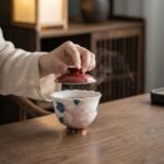 Hand painted Peony flower Gaiwan_Ring03