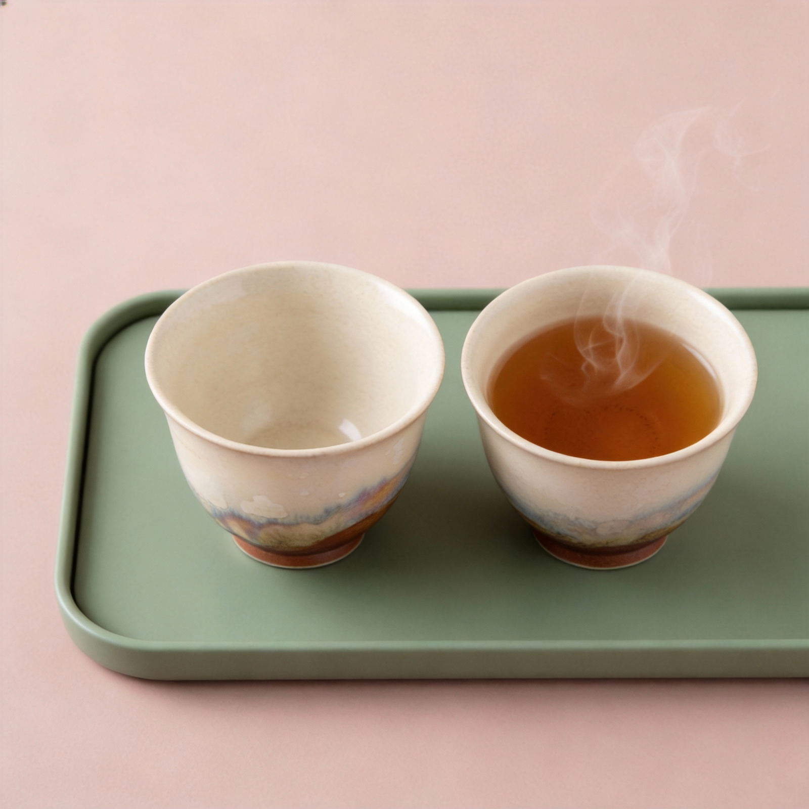 Jingdezhen Red and white gradient Tea Cup4