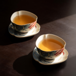 Koi Fish Ceramic Three-Petaled Tea Dish3