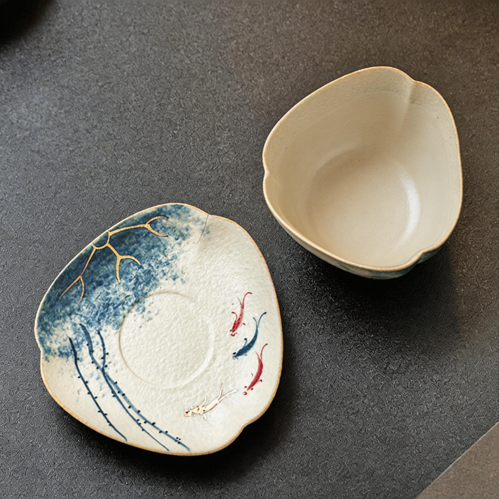 Koi Fish Exquisite Hand Made Kungfu Tea Cup Set2