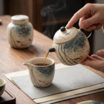 Koi Fish Hand-Painted Ceramic Spherical Tea Pot4