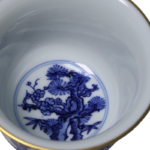 Pine Blue and White Porcelain Gilded Gaiwan_Main04