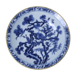 Pine Blue and White Porcelain Gilded Gaiwan_Ring01