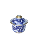 Pine Blue and White Porcelain Gilded Gaiwan_Ring03