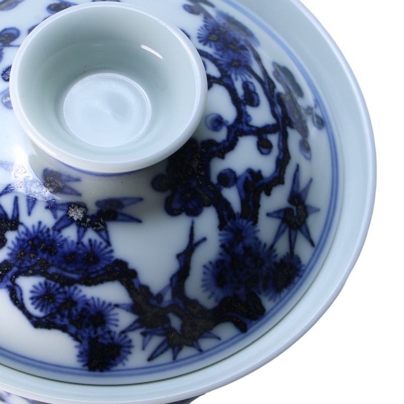 Pine Pattern Blue and White Gaiwan_Main04