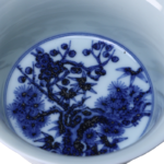 Pine Tree Blue and White Porcelain Tea Cup Set_Main03