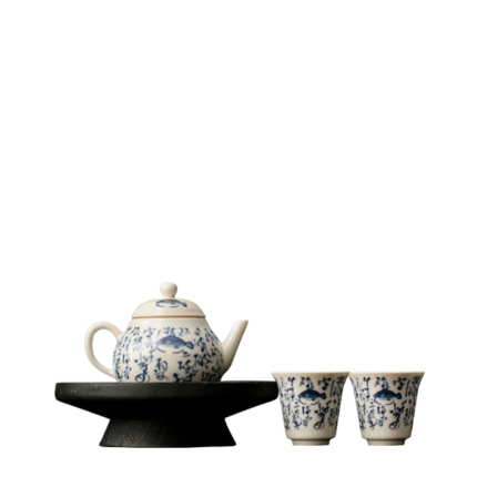 Poetry Blue and White Porcelain Kung Fu Tea Set1