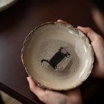 Shino Lucky Cat Ceramic Tea Tray2