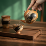 Shino Lucky Cat Small Pear-Shaped Tea Pot3