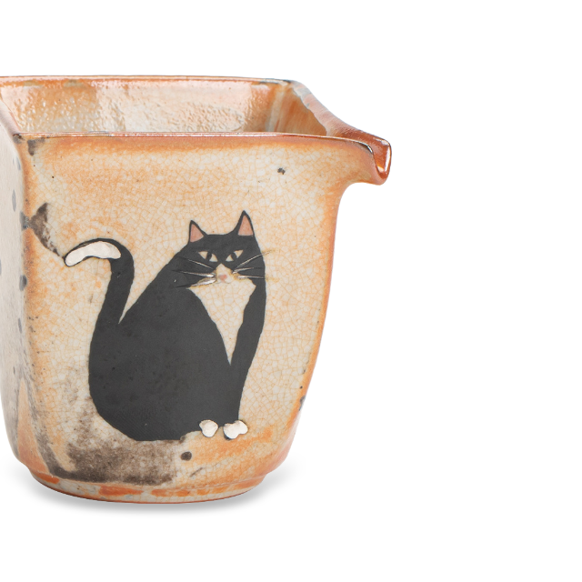 Shino Lucky Cat Square Handheld Fair Cup2