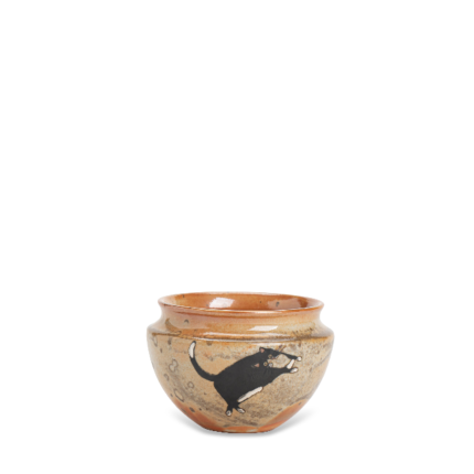 Shino Lucky Ceramic Cat Tea Container_Main