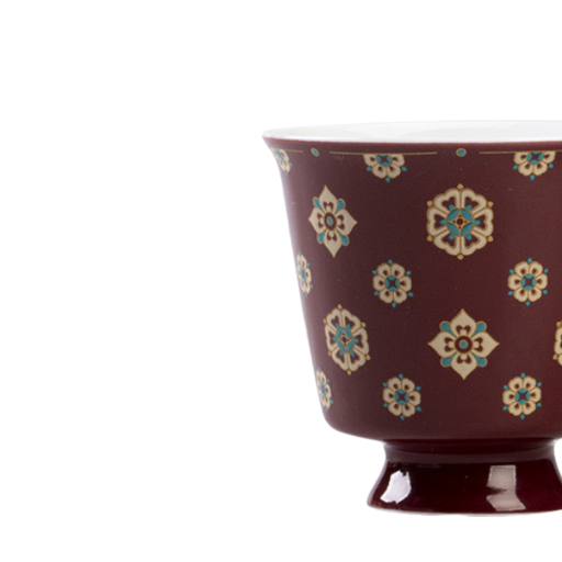 Vintage Red Ceramic Kung Fu Tea Cup 2