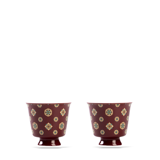 Vintage Red Ceramic Kung Fu Tea Cup1