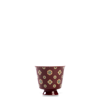 Vintage Red Ceramic Kung Fu Tea Cup -Main