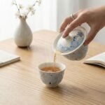 lily flowers gaiwan tea set_Ring02