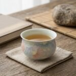 Ceramic Host Cup Floral Relief No. 1 for Tea Serving