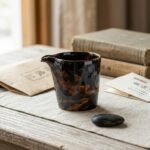 Fair Cup Tall Amber Mottled Jizhou Kiln for Tea Serving