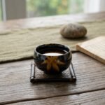 Host Cup Maple Motif Jizhou Kiln for Tea Serving