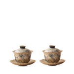 Handmade Blue-Gilded Sancai Gaiwan Gift Set1