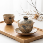 Handmade Blue-Gilded Sancai Gaiwan Gift Set3