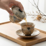 Handmade Blue-Gilded Sancai Gaiwan Gift Set5