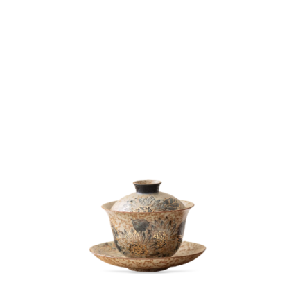Handmade Blue-Gilded Sancai Gaiwan Gift Set_Main