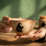 Shino Lucky Cat Short and Wide Fair Cup3