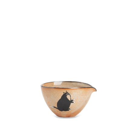 Shino Lucky Cat Short and Wide Fair Cup_Main