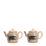 Shino Lucky Cat Straight Tube Tea Pot1