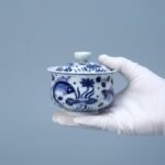 Gaiwan Fish and Aquatic Blue and White Porcelain for Gongfu Tea