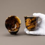 Jizhou Kiln Leopard Tall Tea Cup Pair