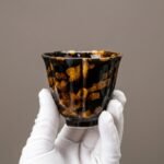 Jizhou Kiln Leopard Tea Cup Tray Set