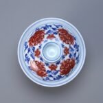 Peony Blue And White Gaiwan Tea Set