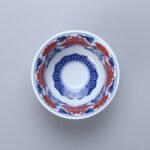 Peony Blue and White Porcelain Tea Cup Set