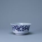 Pine Tree Blue and White Porcelain Tea Cup Set