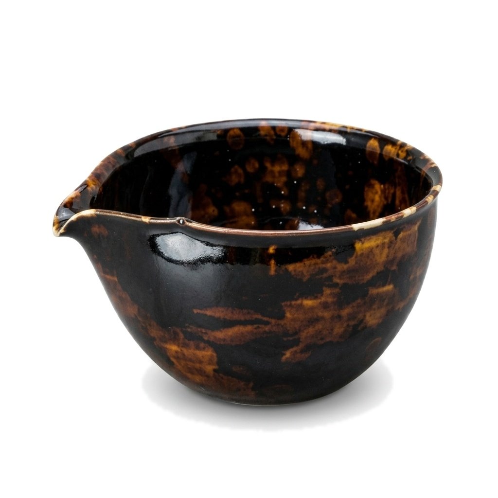 Fair Cup Wide Amber Mottled Jizhou Kiln for Tea Serving