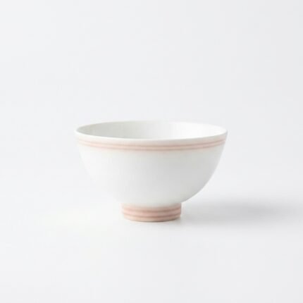 Ceramic Tea Cup White Rim Deep Er Kang