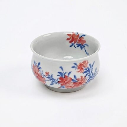Sword Kiln Ceramic Tea Cup Floral Fruit Round for Gongfu Tea